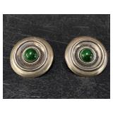 Sterling clip on earrings 15.4g each, 1½"diam