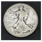 1916-D Walking Liberty Silver Half Dollar coin