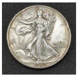 1939-D Walking Liberty Silver Half Dollar coin