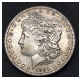 1884 Morgan silver dollar coin