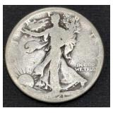 1921-S Walking Liberty Silver Half Dollar coin