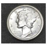 1917-S Mercury Silver Dime Coin marked
