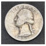 1932 Washington Silver Quarter coin