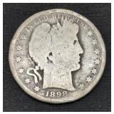 1898-S Barber Silver Half Dollar coin