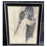 Signed Aldo Luongo Charcoal Print