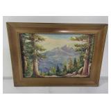 M. Letton listed artist, Rockies,  image 10" x