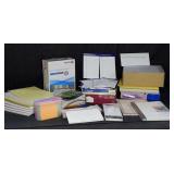 Box of legal note pads, & 5" x7" note pads,