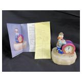 Signed Ron Lee clown sculpture. Onyx and 24k gold