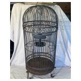 Vintage large metal bird cage