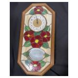 Stained glass wall clock