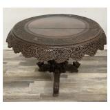 Antique carved wood 2pcs dining table 42?