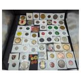 Collection of medals, tokens, medallions, pins etc