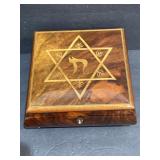 vintage Italy Judaica -star of david wooden