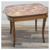 Antique French marble top with  gilt bronze tea