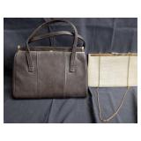 1980s Etra white Leather Clutch Bag Purse w/ 5"