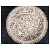 15th c. Asian style fish charger 13 1/2"diam x 2"h