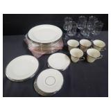 36 pcs Lenox moonspun pattern dinnerware