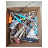 Box of tools and flashlight