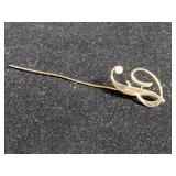 Jewelry: hat pin 14 KT gold, 1.3 g