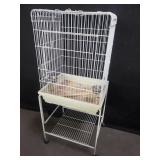 Metal bird cage with wheels