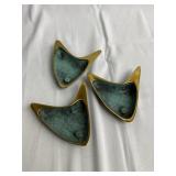 Vintage Dayagi Enameled Brass Ashtray Made in