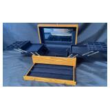 Wooden Jewelry box with mirror