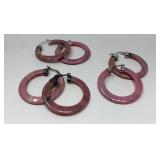 Collection of earrings with sterling latches