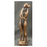 Carved wood statue