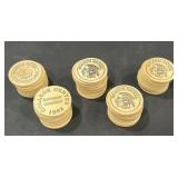 50 Vintage 1962 Indian wood nickels