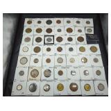Collection of 49 vintage and antique coins in