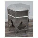 Aluminum hexagonal lamp table made in India