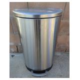 Stainless steel trashcan. 26"X15.5"X12.5"