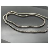 Sterling silver 23" chain necklace, 10.04g