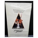 Clockwork Orang movie poster in a plastic sleeve