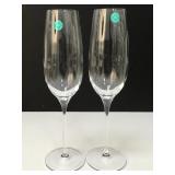 Pair of new Tiffany & Co. Italian crystal