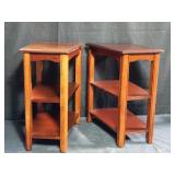 Pair of Samson International mohagony end table w