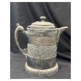 Vintage large silver plated water pitcher