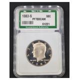1983-S Kennedy Half Dollar coin PR70 Deep Cameo