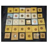 Large collection of 30 error Lincoln Cent coins.