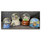 City of Angels globe, Paris Las Vegas globe, the