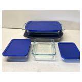 Box of 5 Pyrex lidded baking dishes