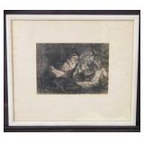 William  Unger etching  after  Rembrandt