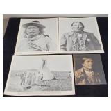 Native American photo prints & 1907 Otoe Indian