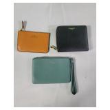 Group of 3 Coach coin purses, wallet,  4" x 6" ,