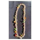 Vintage shell tropical Lei fruit