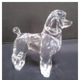 Baccarat crystal poodle  5 1/4"h. x 4 3/4"l.