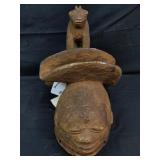 African carved wood mask