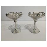 vintage  mid century modern silver overlay