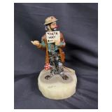 Signed Ron Lee sculpture onyx and 24k gold