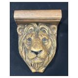 Lion head wall shelf